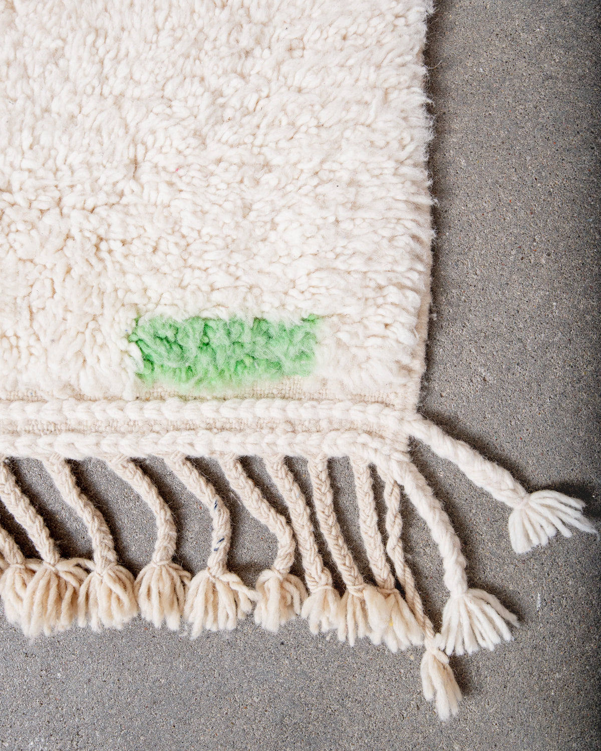 Modern, designer, handcrafted Berber rug from Morocco. Beniourain carpet with beautiful colours and patterns and fluffy wool texture.